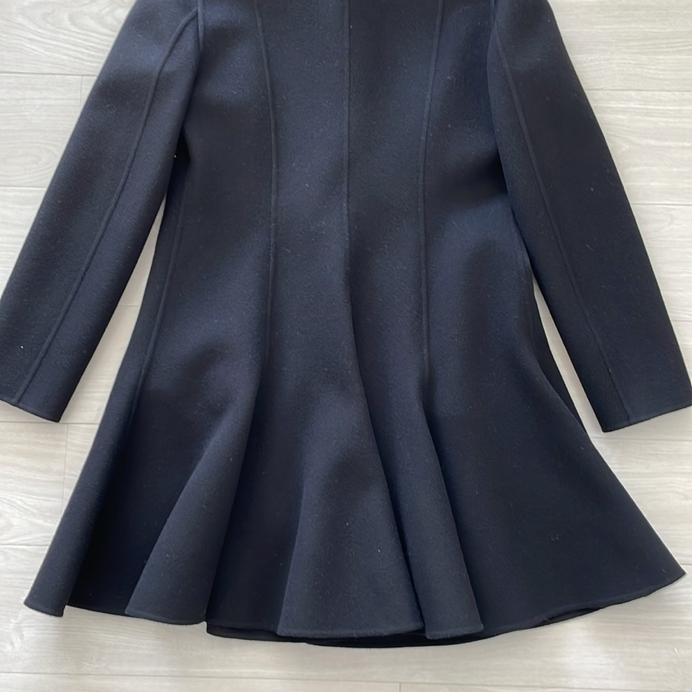 Valentino Black Wool/Cashmere Blend Swing Coat - Picture 9 of 12